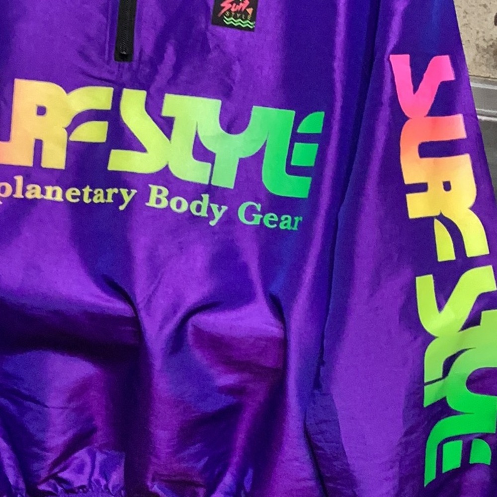 Surf Style Vibrant Purple Jacket vintage - Picture 4 of 5